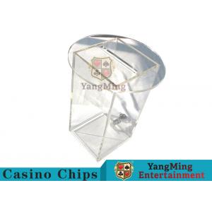 China Acrylic HD Transparency Poker Card Holder Gambling Discard Playing Cards Carrier With Lock wholesale