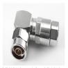 China nickel plated N male clamp for 12 Super-flexible cable right-angle rf connector wholesale