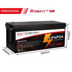 Rechargeable 12V 200Ah LiFePO4 Deep Cycle Battery Bluetooth Waterproof For RV Camp