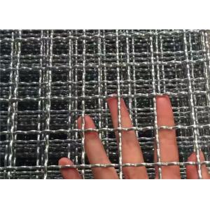 China Wear Resistant 10mm Hole Plain Weave Stainless Steel Crimped Woven Wire Mesh supplier