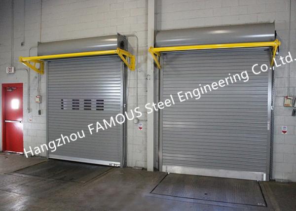 Light Duty Industrial Roll Up Doors High Speed Rigid Rolling Doors With Low