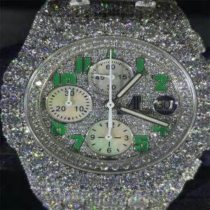 China 36 MM Women Diamond Watch VVS Moissanite Studded Watch For Her supplier