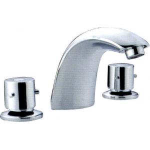 Polished Chrome Deck Mount Tub Faucet Bathtub Mixer Taps with Bubbler Outlet , HN-3B13