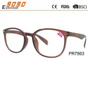 China Fashionable reading glasses with plastic frame ,suitable for women and men supplier