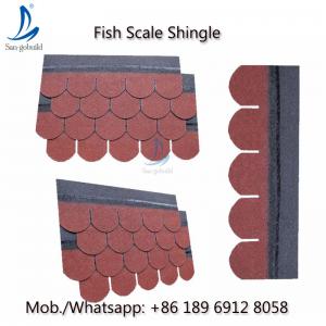 Hangzhou Roofing Materials Fish Scale Asphalt Roof Bitumen Shingles