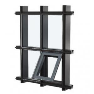 Double Tempered Aluminium Glass Curtain Wall Anodizing Black Frame