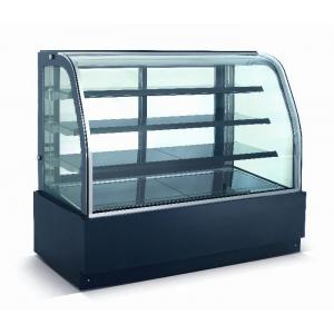 China Curved Glass Refrigerated Bakery Display Case , Bakery Refrigerator Showcase supplier