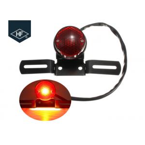 Round Black Amber Metal Aftermarket Motorcycle Lights For ATV Dirt Bike Cafe Racer