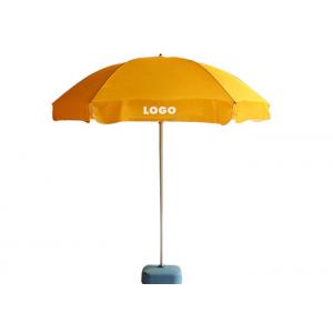 Retractable Rod Windproof Beach Umbrella , Promotional Beach Umbrellas Two Layers