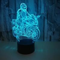 Motorcycles USB 3D LED Table Lamp Remote Touch Night Light 7 Colors Changing Sleeping Lampe Light Motor Lamps For Gifts