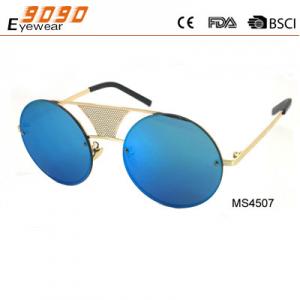 China Hot sale style round  metal sunglasses ,UV 400 Protection Lens supplier