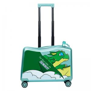 China NHL021-7 high quality PC 20 inch kids scooter trolley case 3D cartoon travlling universal wheel  suitcase supplier