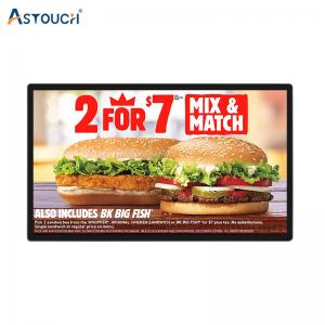 98 Inch Wall Mounted Indoor Advertising Player With CMS IR Touch