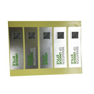 China UV Coating Etc Self Adhesive Security Labels Private Printing And Shape supplier