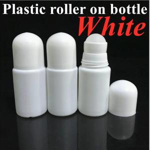 30ml 50ml 60ml HDPE Plastic White Plastic Deodorant Essential Oil Roll on Bottle with Roller ball