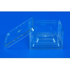 China 72G Square Clear Plastic Containers , PET Square Plastic Storage Boxes supplier