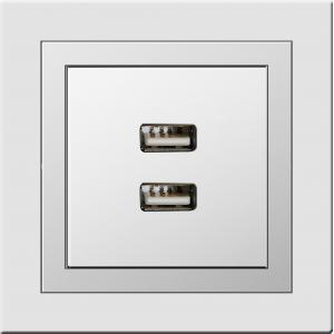 Laffey USB Charger Socket , Dual Usb Wall Socket 100-240V AC