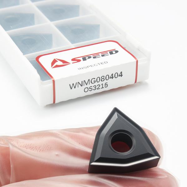 Vitesse WNMG080404 Carbide de tungstène résistant à l'usure tournant Insérer un grand outil en fonte avec revêtement CVD noir