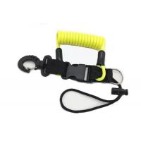 China Yellow Cord Quick Release Coil Lanyard For Scuba Diving Stopdrop Expander Safety on sale