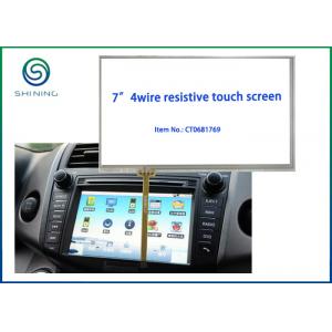 China Generic 7 Car Touch Panel , 4 Wire Resistive Touch Screen With ITO Glass To ITO Film Structure supplier