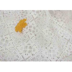 Dyeing Milk Fiber Chemical Polyester Vintage Lace Fabric With Floral Geometric Figure