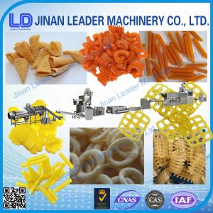 China Small scale screw shell chips 3D pellet extruding and frying process line supplier