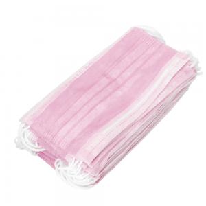 China Windproof Pink Disposable Mask , Pink Face Mask Fluid Resistant Keep Warm supplier