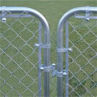 China Residential Safety Galvanized Chain Link Fence Gate Single Arm With Barbed Wire on sale