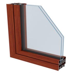 China 60 Series Aluminum Casement Window Profiles Anodizing Brown Extruded Aluminium Frame supplier