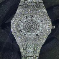 China Eco Friendly Moissanite Diamond Watch VVS Moissanite Bling Mens Diamond Watches on sale