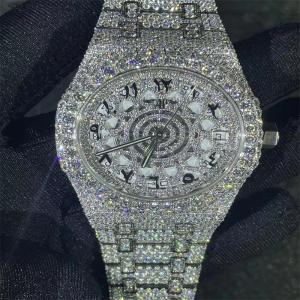 Eco Friendly Moissanite Diamond Watch VVS Moissanite Bling Mens Diamond Watches