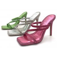 China Leather Womens High Heel Sandals Comfortable Stiletto Heel Type on sale