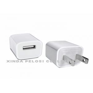 China PC ABS Smart Cell Phone Accessories Single Port USB Iphone Charger White Black supplier