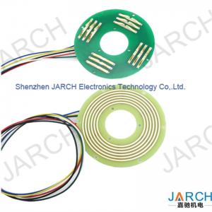 China 360 ° Rotating PCB Slip Ring Ultra Thin 6mm With Silver Plated Copper Lead Wire supplier