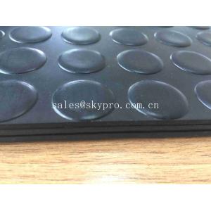 China 3mm Thickness Rubber Dot Custom Floor Mats With Black Round Stud Rubber Coin Pattern supplier