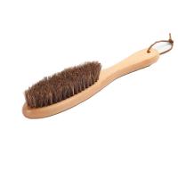 China Leather Shoe brush wood cleaning brush with sisal on sale