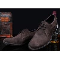 China Grey / Black British Style Oxford Shoes , Mens Leather And Suede Dress Shoes on sale