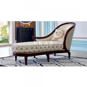 China Leather And Fabric Antique Style Chaise Lounge Chair supplier