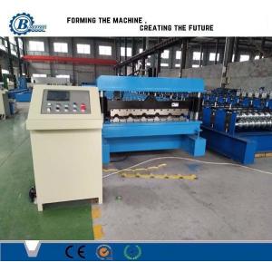 China Galvanized Steel Trapezoidal Roofing Roll Forming Machine With Hydraulic Decoiler supplier
