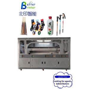 China Better Printer Winebottle Cylindrical Inkjet Printer For High Speed Pool Cue Print Sock supplier