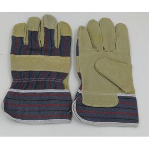 10 inch pig Leather with cotton back Working Gloves