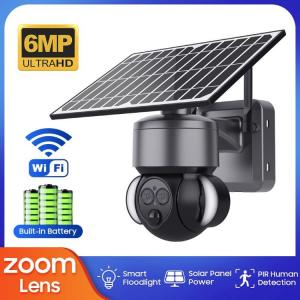 China IP65 6MP Full HD Wireless Outdoor Security Cameras Solar Powered supplier
