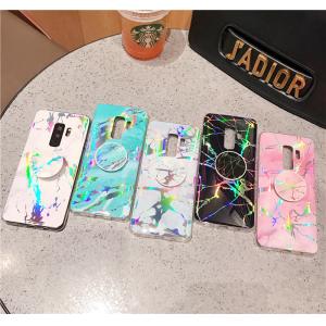 Samsung S7(edge)/S8(plus)/S9(plus)/Note 8/9 TPU marble case with holder, Samsung protective TPU case, Samsung cases