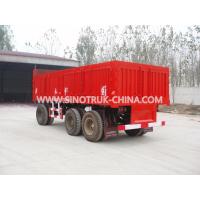 China Red Heavy Duty Semi Trailers / 25 Tons Van 3 Axle Trailer With 12.00R20 Triangle Tyre on sale