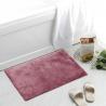 China BSCI Polyeseter Shaggy Tufted Bath Rug Pink Color Rectangular Shaped wholesale