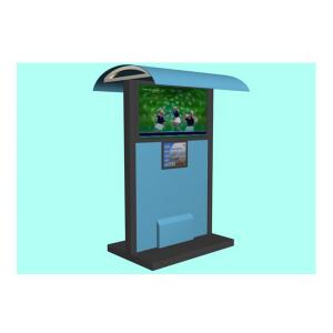 China Multimedia Advertising Waterproof Kiosk , LCD Touch Screen Outdoor Kiosks System with Shelter supplier