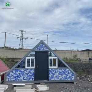 China Galvanized Steel Pipe Frame Prefab Triangle House Foldable Office Container Specifications supplier