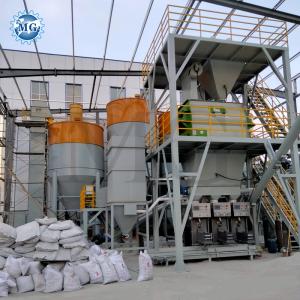 China High Efficiency Dry Mortar Mixing Plant 90 Kw Putty Powder Production Line supplier