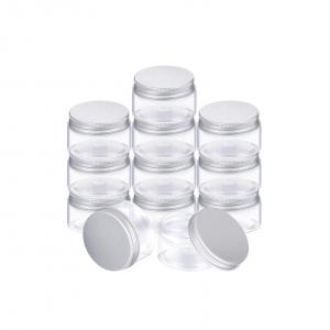 China 2.13 Inch Clear Plastic 4 Oz Cosmetic Jars With Lids With Lids Leakproof supplier