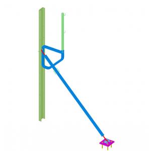 Snap In Self Locking Steel Bracing Alignment System For ICF Wall Construction